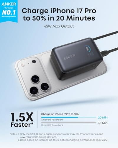 Anker Nano Power Bank, 45W 10,000mAh Portable Charger thumbnail 2