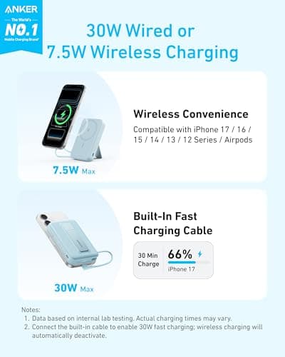 Anker Prime 12K Magnetic Power Bank with Charging Base thumbnail 3