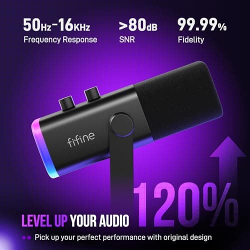 FIFINE AmpliGame AM8 USB/XLR Dynamic Microphone thumbnail 3