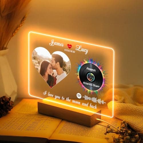 Custom Spotify Glass Art Plaque with Scannable Code thumbnail 5