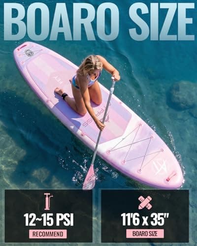 DAMA 11'6"x35"x6" Extra Wide Inflatable Paddle Board thumbnail 2