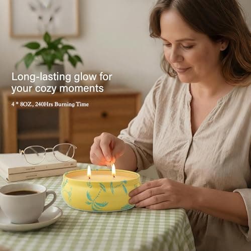 Aunt Fannie's FlyPunch Citronella Party Candle 4-Pack thumbnail 4