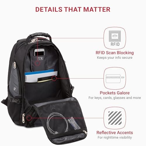 SwissGear 1900 Scansmart Laptop Backpack thumbnail 3
