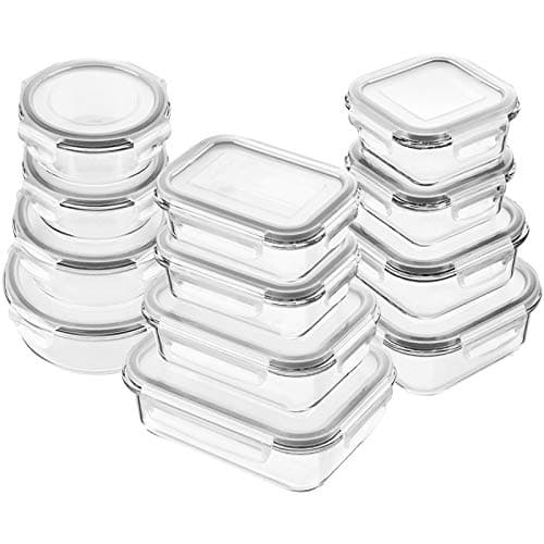 Bayco Glass Containers 24-Piece Set with Bamboo Lids - image 1