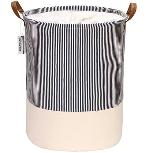 Sea Team Collapsible Canvas Laundry Tote Basket - image 1