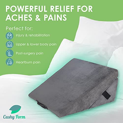 Cushy Form Wedge Pillow for Sleeping - Memory Foam Bed Support thumbnail 2
