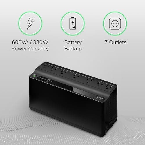 APC UPS 600VA/330W Battery Backup BE600M1 thumbnail 5