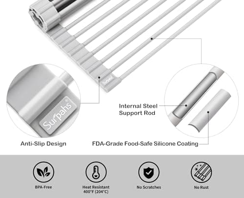 Surpahs Roll-Up Dish Drying Rack (20.5" x 13.1") thumbnail 4
