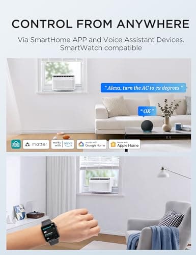 Midea 8,000 BTU U-Shaped Smart Inverter Window Air Conditioner thumbnail 5