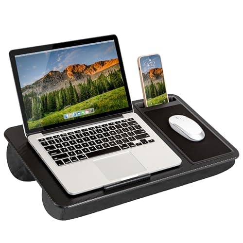 LAPGEAR Home Office Lap Desk – Black Carbon, Fits 15.6” Laptops - image 1