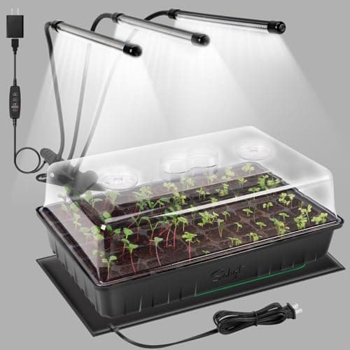 SOLIGT Seed Starter Kit with Grow Light – 60 Cell - image 1