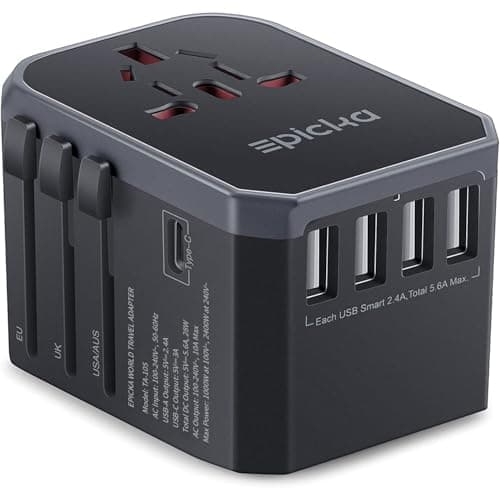EPICKA Universal Travel Adapter TA-105 (USB-C + 4 USB-A) - image 1