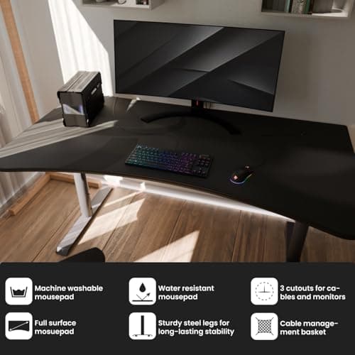Arozzi Arena Ultrawide Gaming Desk (63 inch) thumbnail 4