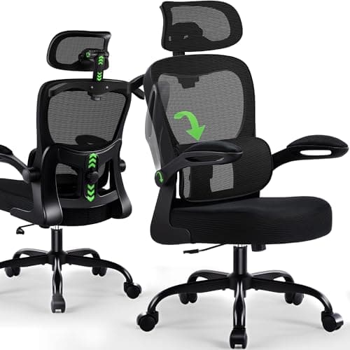 AreShark Office Chair Ergonomic Desk Chairs with Adjustable Lumbar Support& Headrest Hanger
