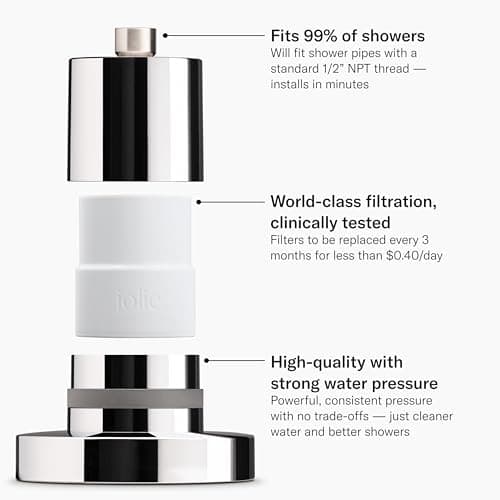 Jolie Filtered Showerhead (Brushed Steel) thumbnail 2