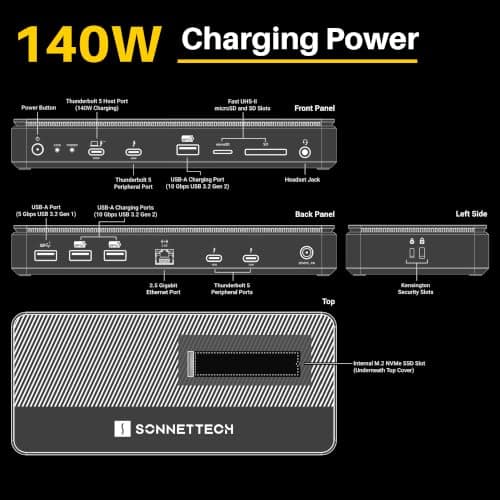 Sonnet Echo 13 Thunderbolt 5 SSD Dock 2TB NVMe 2.5GbE 8K Mac Windows USB4 thumbnail 2