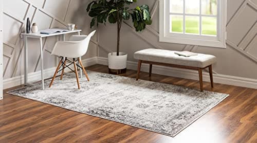 Unique Loom Sofia Collection Vintage Rug (8x10, Gray/Beige) thumbnail 4