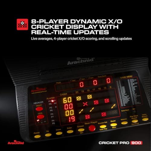 Arachnid Cricket Pro 900 Talking Electronic Dartboard thumbnail 4