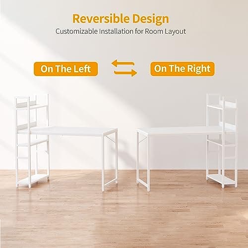 CubiCubi Computer Desk 47 Inch with Storage Shelves thumbnail 5