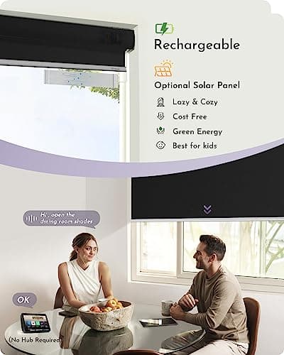 Graywind Motorized Roller Shade — 100% Blackout Rechargeable Smart Blinds thumbnail 3