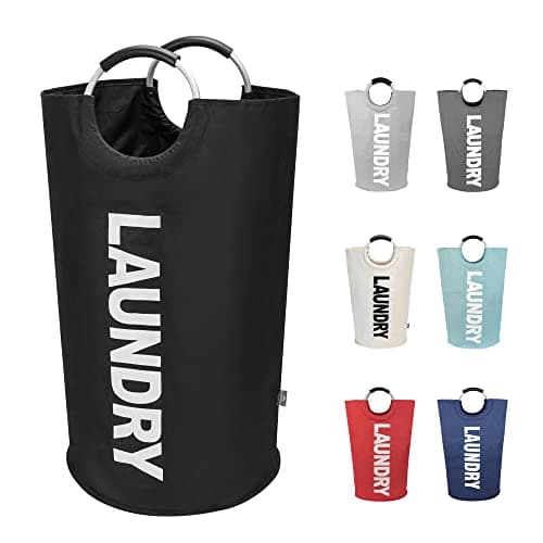 DOKEHOM 90L Large Laundry Basket Bag, Collapsible Tall Hamper, Black - image 1