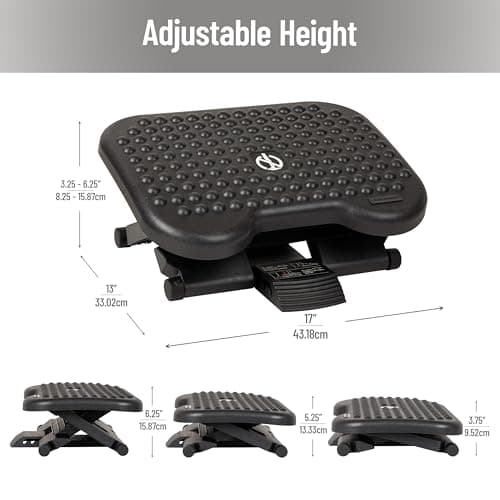 Mind Reader Adjustable Height Ergonomic Foot Rest thumbnail 4