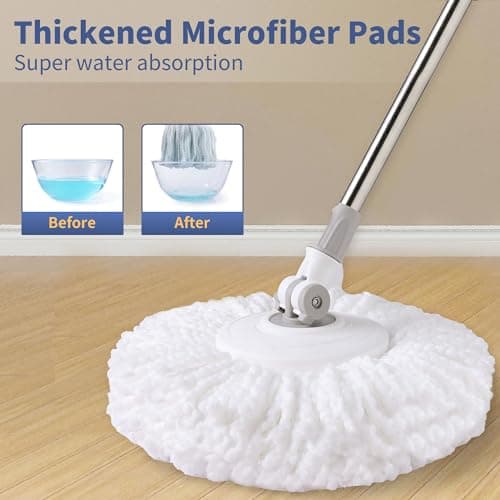 BOOMJOY Spin Mop and Bucket with Wringer Set thumbnail 4