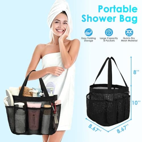 Simple Houseware Mesh Shower Caddy Tote thumbnail 3