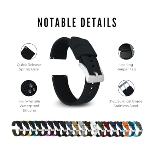 BARTON Quick Release Silicone Watch Band thumbnail 4