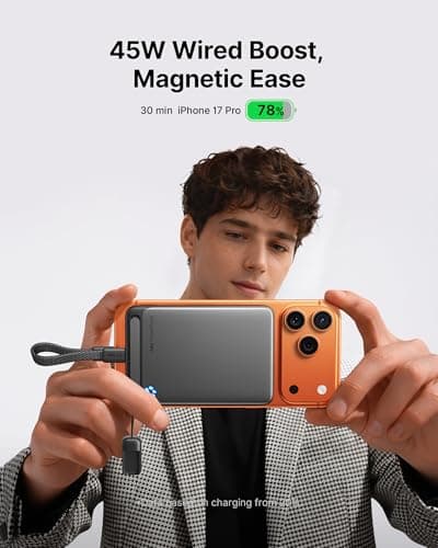 INIU MagSafe Compatible Wireless Power Bank 10,000 mAh thumbnail 4