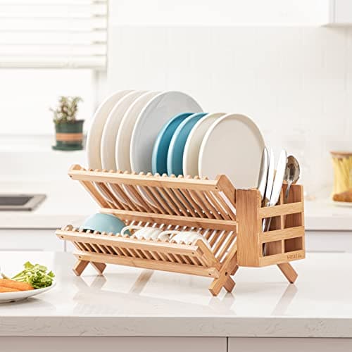 Royal Craft Wood Bamboo 2-Tier Dish Drying Rack thumbnail 2