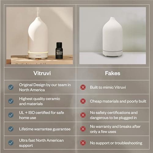 Vitruvi Stone Diffuser, Ceramic Ultrasonic Essential Oil Diffuser thumbnail 4
