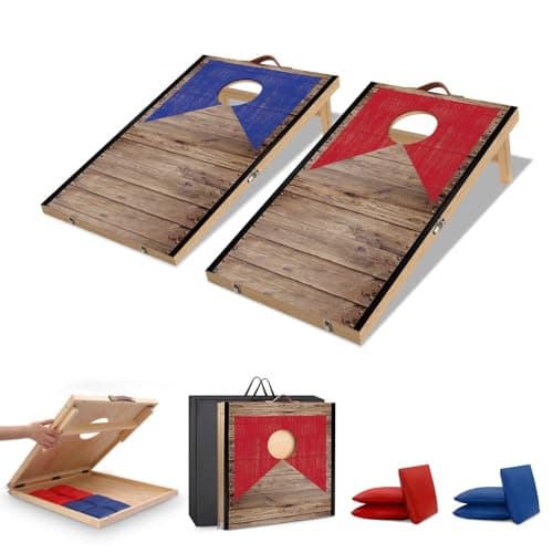 Backyard Champs Folding Wooden Cornhole Set - image 1