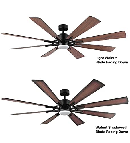 WINGBO 60 Inch DC Ceiling Fan with Walnut Wood Blades thumbnail 2