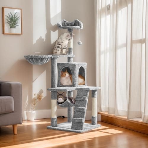 Yaheetech 54-Inch Cat Tree Tower with Hammock thumbnail 2