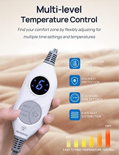 Westinghouse Heated Throw Blanket with Foot Pocket thumbnail 2