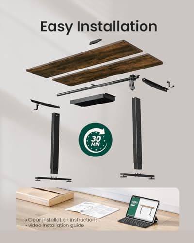 FEZIBO 48x24 Inch Electric Standing Desk with Drawer thumbnail 5