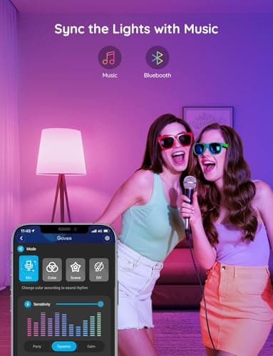 Govee Smart Light Bulbs RGBWW 16M Colors WiFi and Bluetooth A19 (4-Pack) thumbnail 3