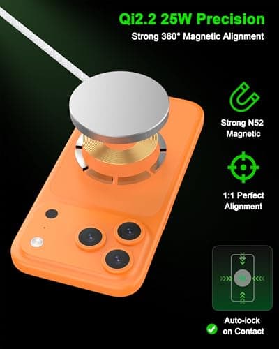 MFi Certified 25W Qi2.2 Magnetic Wireless Charger thumbnail 3