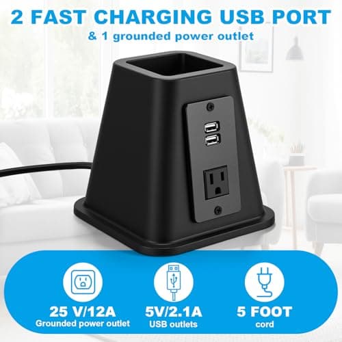 Kaboon Bed Risers with USB Ports and Power Outlets thumbnail 3