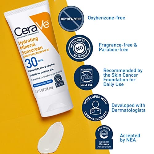 CeraVe Hydrating Mineral Sunscreen SPF 30 Face Lotion thumbnail 3