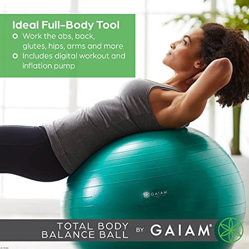 Gaiam Total Body Balance Ball Kit – 75cm thumbnail 3