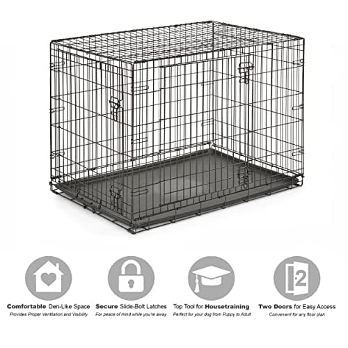 New World Double Door Folding Metal Dog Crate thumbnail 3