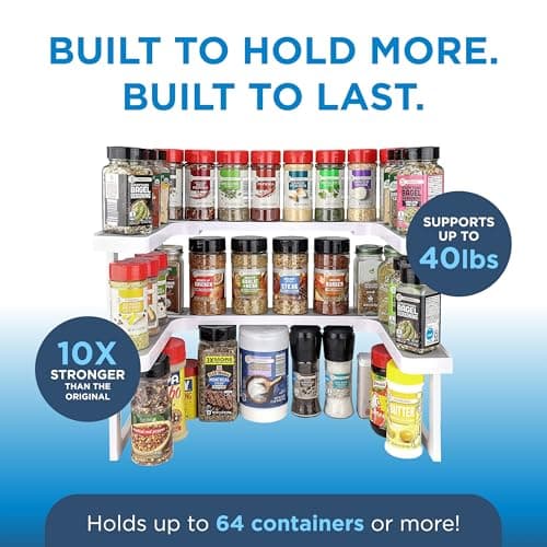 Spicy Shelf 3.0 Expandable 2-Tiered Spice Rack Organizer thumbnail 4