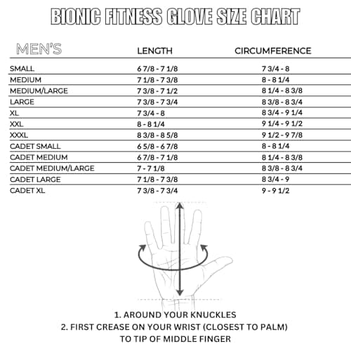 Bionic Men's Beastmode Full Finger Fitness Gloves thumbnail 5