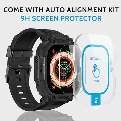 amBand Band + Case + Screen Protector for Apple Watch Ultra 4/3/2/1 49mm, M1 Sport thumbnail 2
