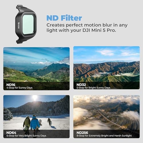 Freewell All Day 6-Pack ND Filters for DJI Mini 4 Pro (ND16/32/64/128/256/1000) thumbnail 3