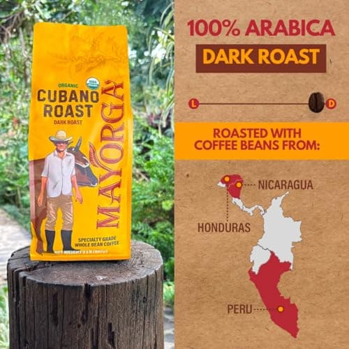 Mayorga Organics Cafe Cubano Dark Roast Whole Bean, 2 lb thumbnail 5