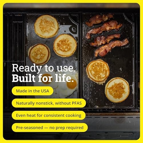 Lodge Pre-Seasoned Cast Iron Reversible Grill/Griddle thumbnail 4