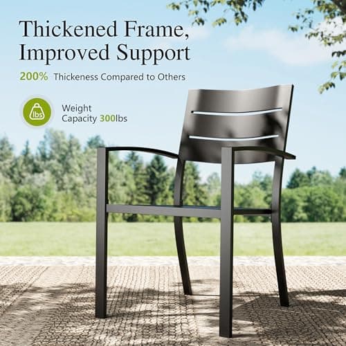 Sophia & William 5-Piece Metal Outdoor Dining Set with Bench thumbnail 2